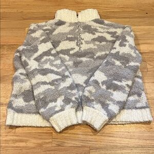 Cozy Gray and Cream Camouflage Sweater